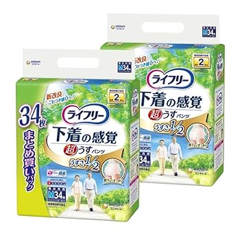 ライフリー 下着の感覚 超うすパンツ Mサイズ　計178枚入り Amazon | 【まとめ買い】ライフリー 下着の感覚 超うす型パンツ