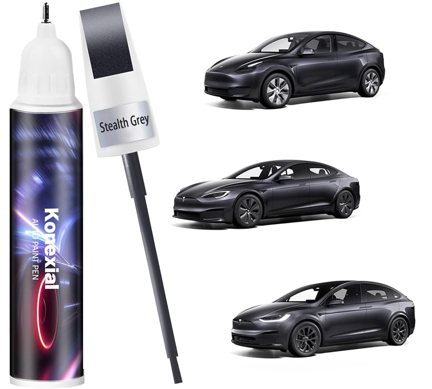 Photo 1 of (Stealth Grey PN01) Car Touch up Paint Compatible with Tesla Model Y/3/X/S, Premium Car Scratch Remover for Deep Scratches, Car Paint Pen Scratch Repair Two-In-One Touch Up Paint