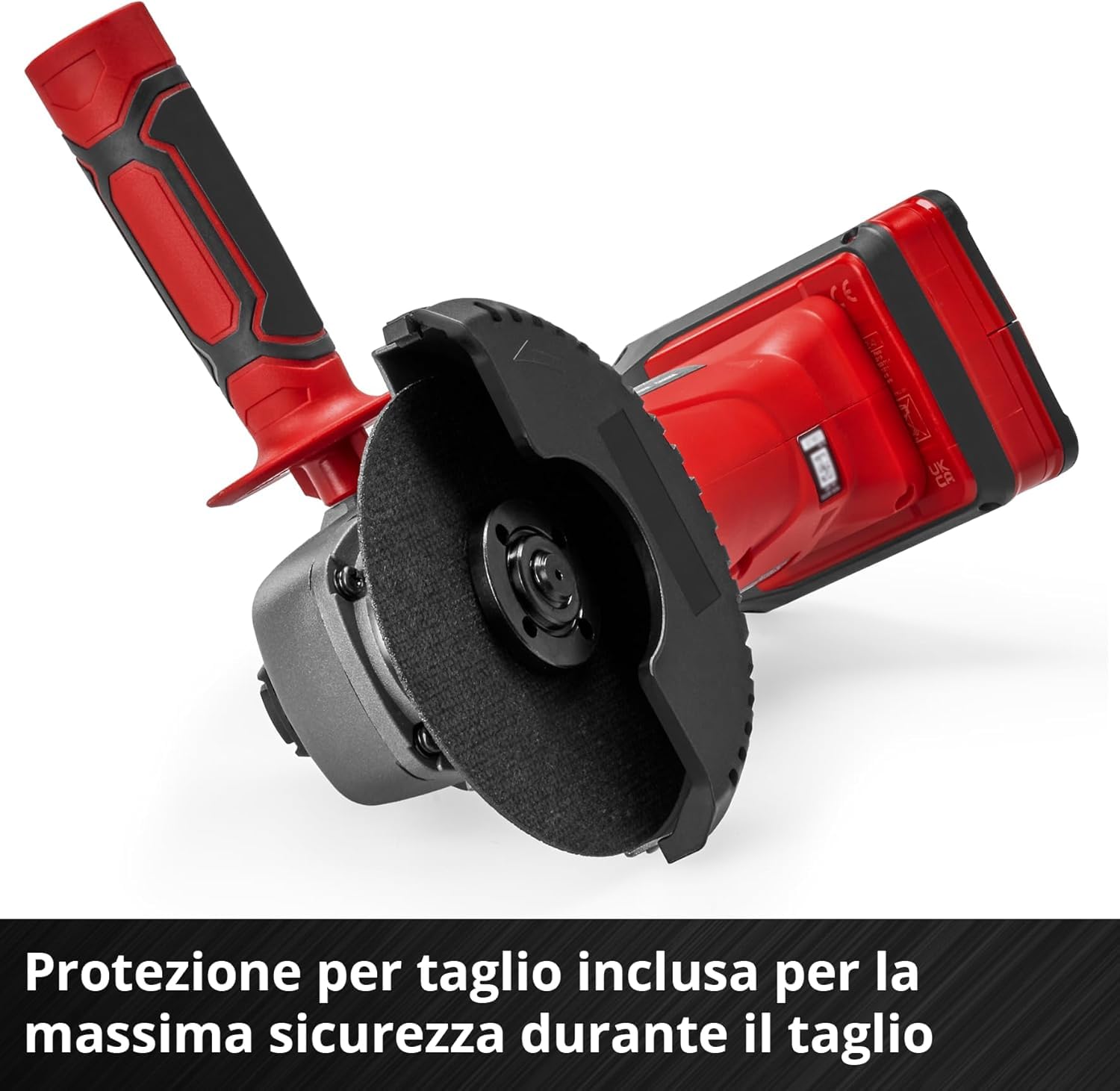Einhell Smerigliatrice angolare a batteria TC-AG 18/115 Li-Solo Power X-Change (18 V, 115 mm diametro disco, 28 mm profondità taglio, soft start, senza disco, senza batteria)