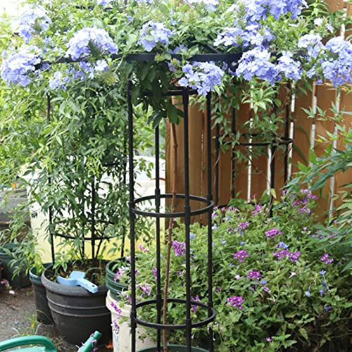 Bestalice 230103QY08-2-10452-1432230402 Garden Obelisk Trellis For Climbing Plants, 73 Inch Tower Obelisk Garden Trellis, Vertical Metal Umbrella Trellis Tower thumb #2