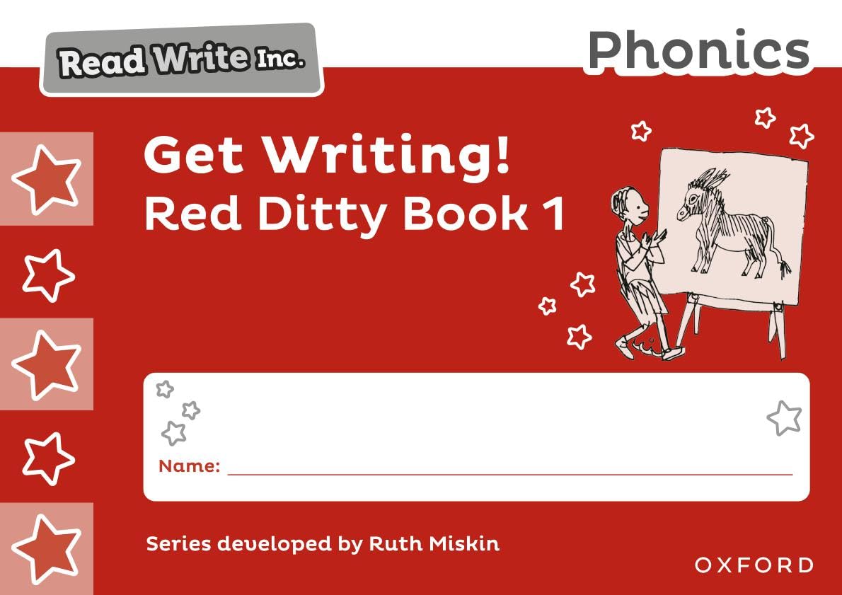 Read Write Inc. Phonics Get Writing Red Ditty Book 1  by Ruth Miskin PAPERBACK