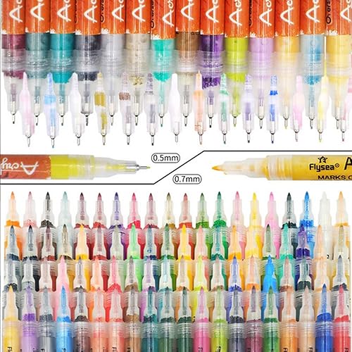 Miniatura 4 de EBIEFLY Juego de rotuladores de pintura con graffiti para arte de uñas, rotulador de punta fina, rocas permanentes, dibujo, tela, tela, madera,