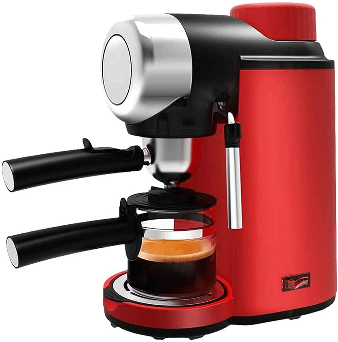 Vaporizador de Leche Batidora de Leche Calentador de Leche Paquete de máquina de café exprés semiautomática de café y cafetera pequeña para el hogar de 800 W con espumador de leche, grafito, met