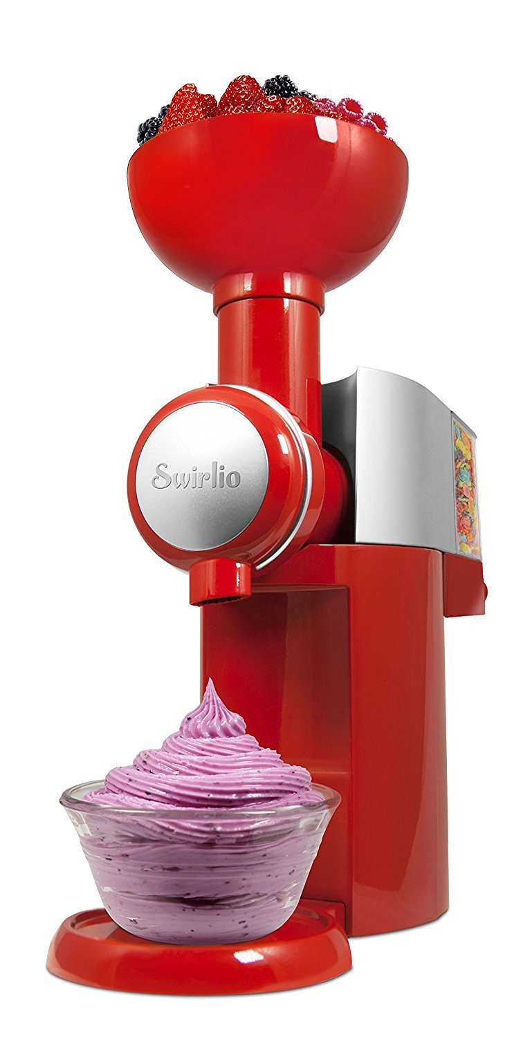 Buy Swirlio Frozen Fruit Dessert Maker with Topping Dispenser Red