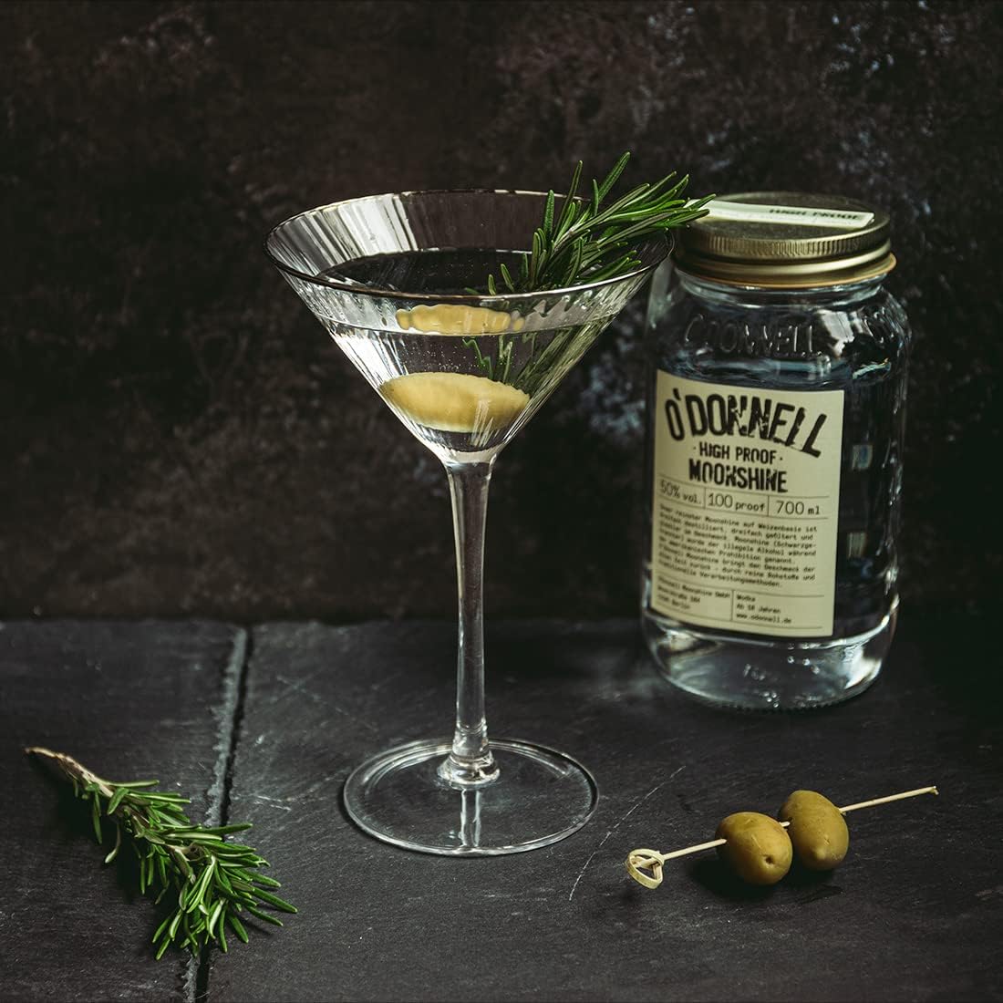 O’Donnell Vodka High Proof – 700ml Moonshine BIO-Vodka mit 50% vol. & dreifacher Destillation – Starker, glasklarer Charakter für echte Moonshiner – Made in Berlin
