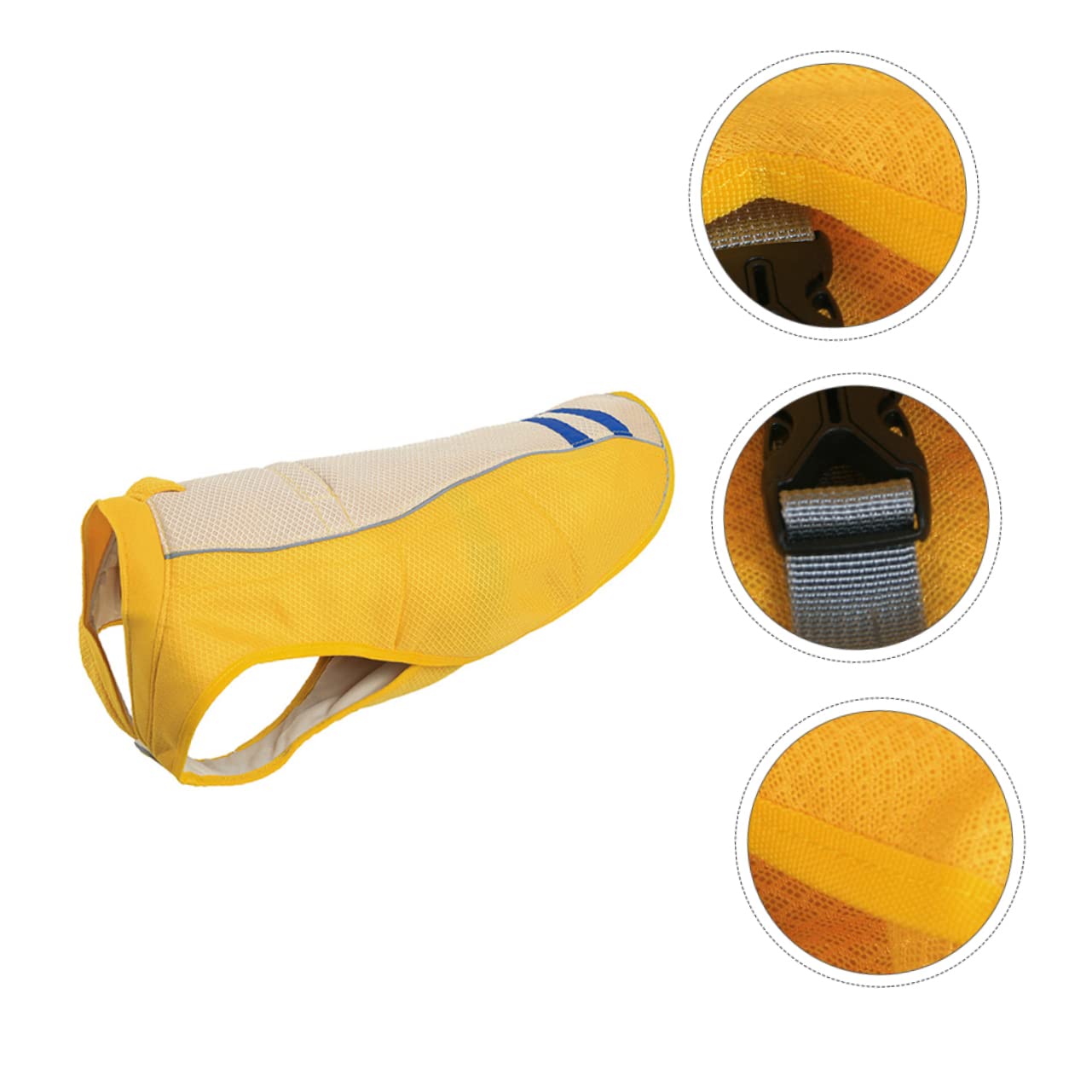 Gilet Rafraîchissant pour Animaux de Compagnie, Jaune XL en Polyester