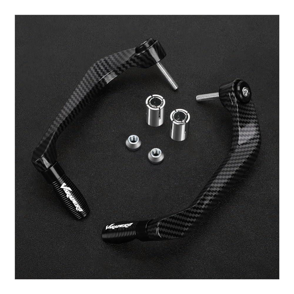 Beqlxta Black With Logo Brake Lever Guard For Xl125v Xl1000v For Varadero Xl 125 1000 V 125V Motorcycle Handlebar Brake Clutch Lever Hand Guard Protector Handguard(Black With Logo)