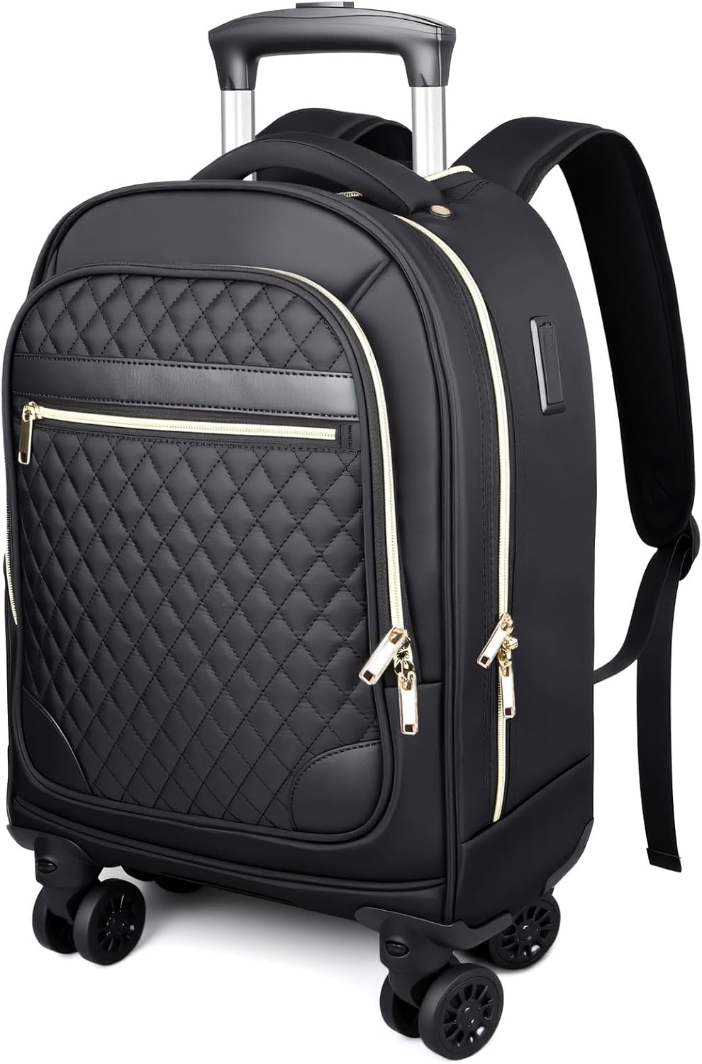 17 Inch Women’s Wheeled Backpack Lightweight Suitcase (52 x 32 x 20 cm) – Waterproof Laptop Backpack with Telescopic Handle for Business, University, Airplane, 35L Capacity 17 Inch Women’s Wheeled Backpack Lightweight Suitcase (52 x 32 x 20 cm) – Waterproof Laptop Backpack with Telescopic Handle for Business, University, Airplane, 35L Capacity