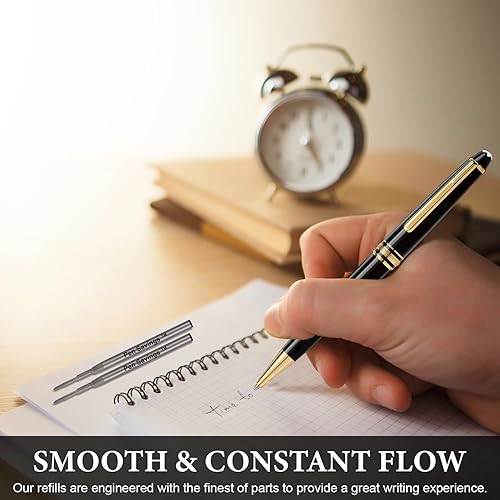 Miniatura 6 de Pen Savings - Paquete de 10 repuestos de bolígrafo compatibles con bolígrafos Montblanc Twist Style Ballpoint, punta media (paquete a granel) (azul)