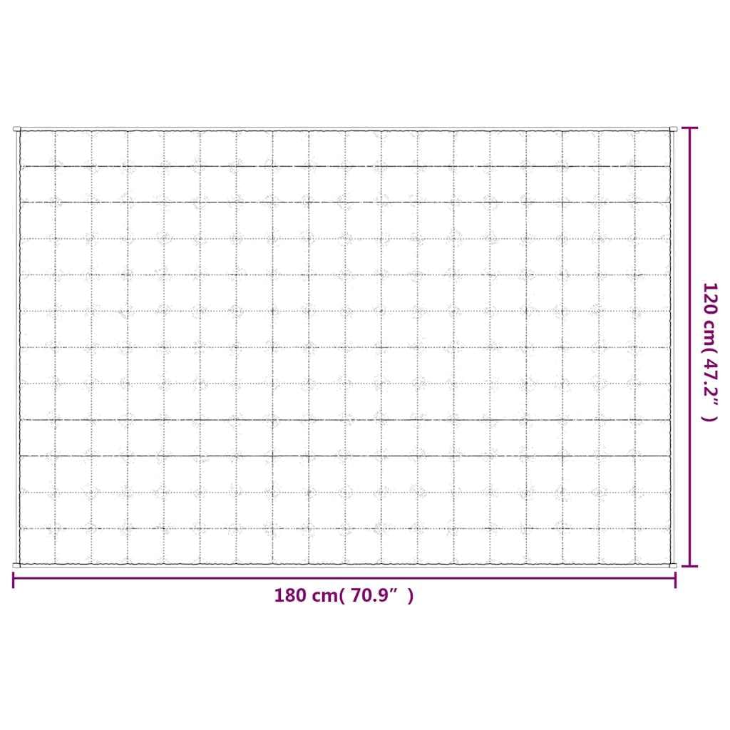 vidaXL Manta con Peso Tela Gris 120x180 cm 9 kg, Manta, Manta de edredón, Manta calmante, Ropa de Cama, Manta con Peso para la ansiedad