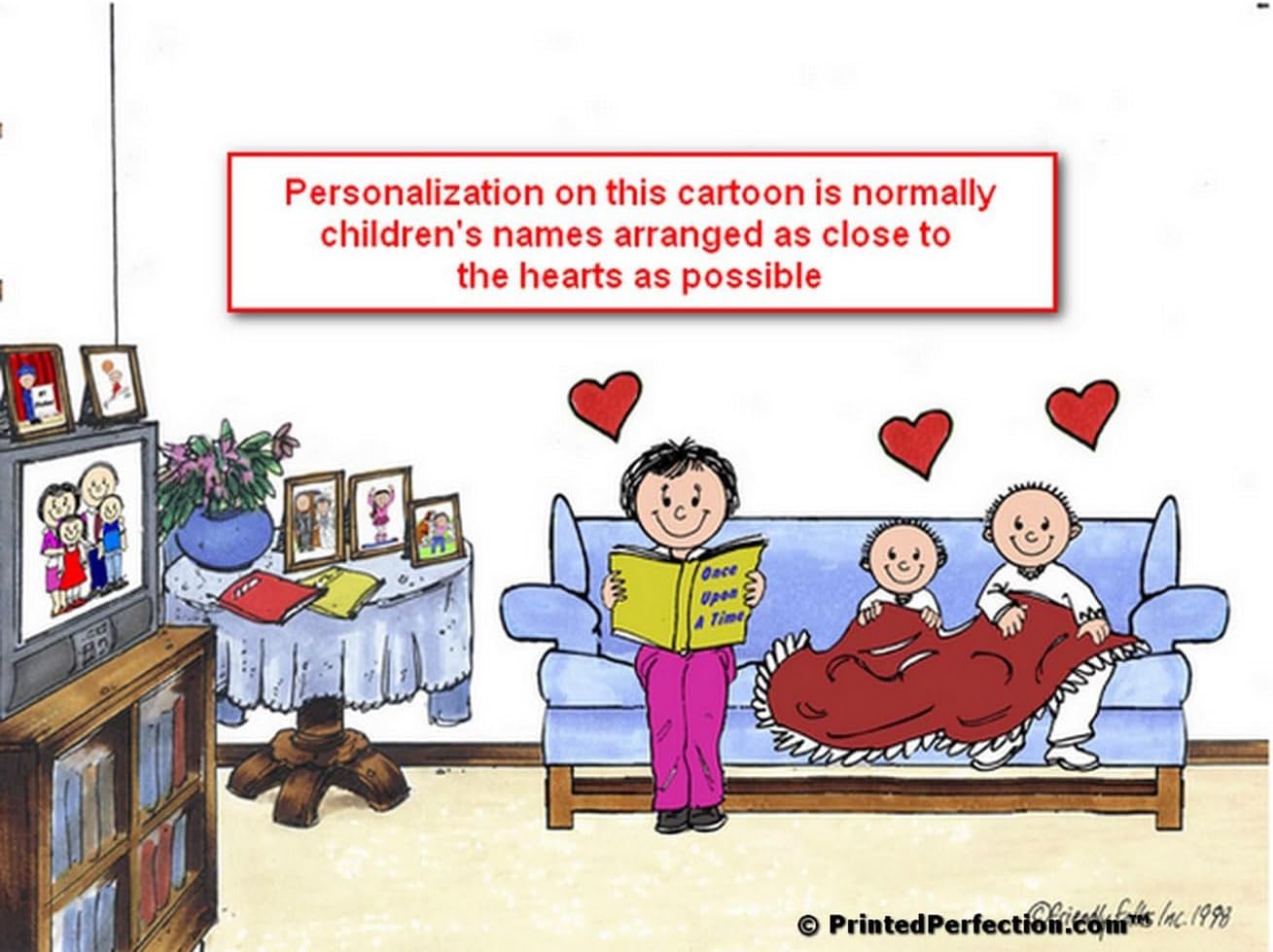 Personalized Little Angels - 2, with Female Drink Set of 4 Coasters - Great Gift!