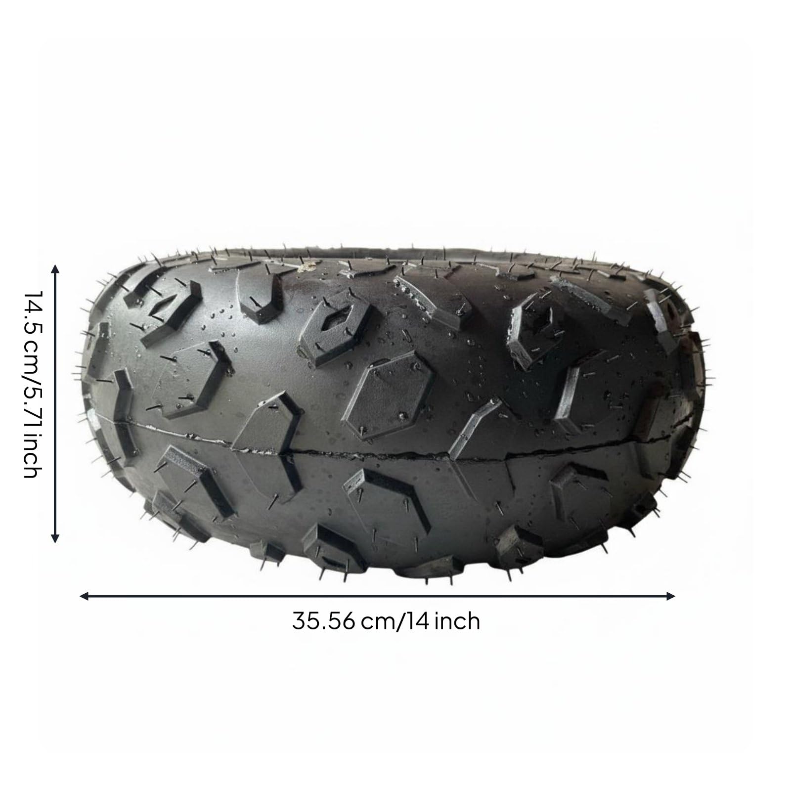 Qianly Pneumatico Atv Ruota Cerchio Kit Tubeless Battistrada Aggressivo in Gomma per Controllo Migliorato E Stabilità su Sabbia E Adatto per Kart Fai da Te Manutenzioni Attività Allaperto