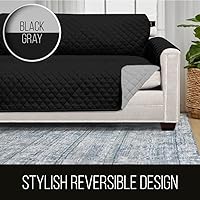 Vista 5 de Sofa Shield Funda Deslizable para Sillón con Correa Patentada, Protector de Cojín, Diseñado en EE.UU., Reversible, Resistente a Manchas y Desgarros
