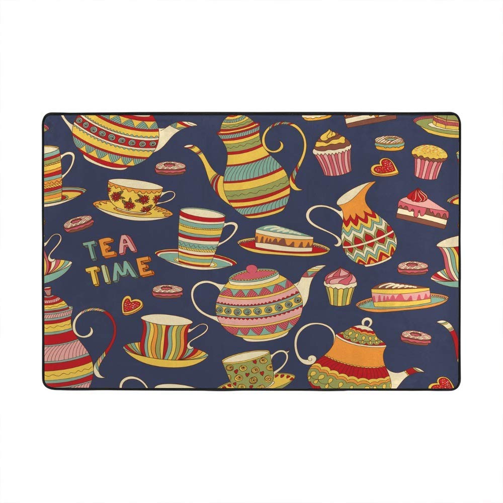 Grand tapis de sol lavable motif dessin animé pour chambre et salon 183x122