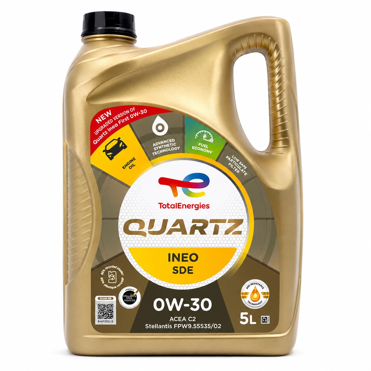 Total Quartz Ineo SDE 0W30 Aceite de Motor 5L (ANTIGUO INEO FIRST) | 0W30, 5 Litros, Ineo SDE, Antes Ineo First