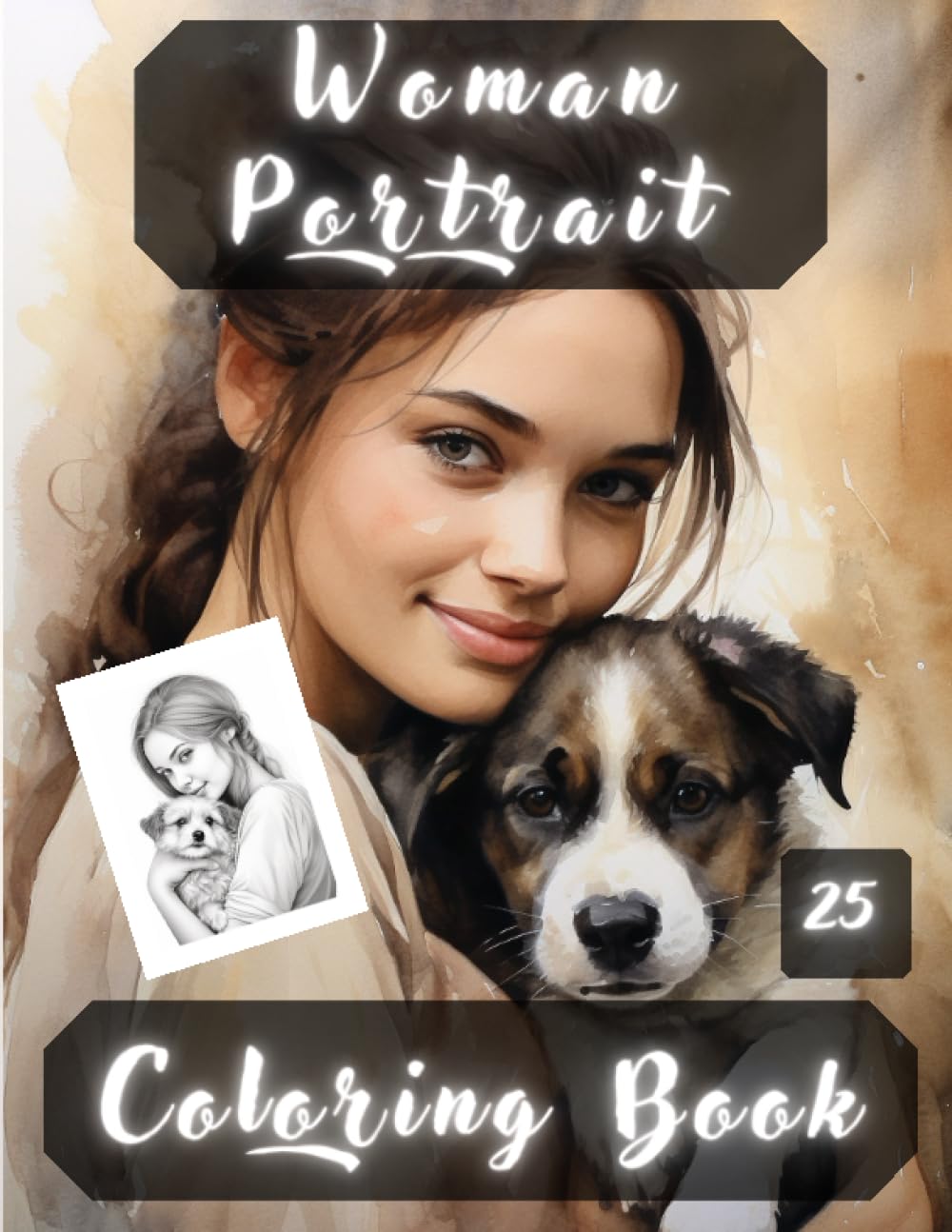 Women Portrait Coloring Book: Women Portraits, Realistic People Faces in Greyscale, Coloring Pages for Relaxation Stress Relief and Happiness.