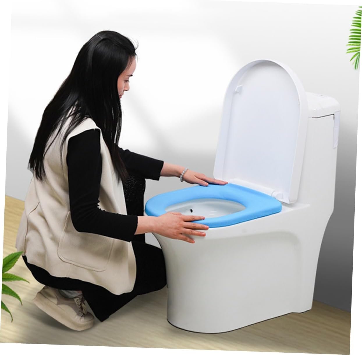 CHILDWEET 8pcs Toilet Seat Covers Disposable Padded Liners Thickened and Comfortable for Occasions
