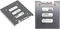 Vista 4 de PASOW Paquete de 2 bahías de disco duro SSD HDD de 2.5" a 3.5" Soporte de soporte de montaje de metal para PC (soporte)