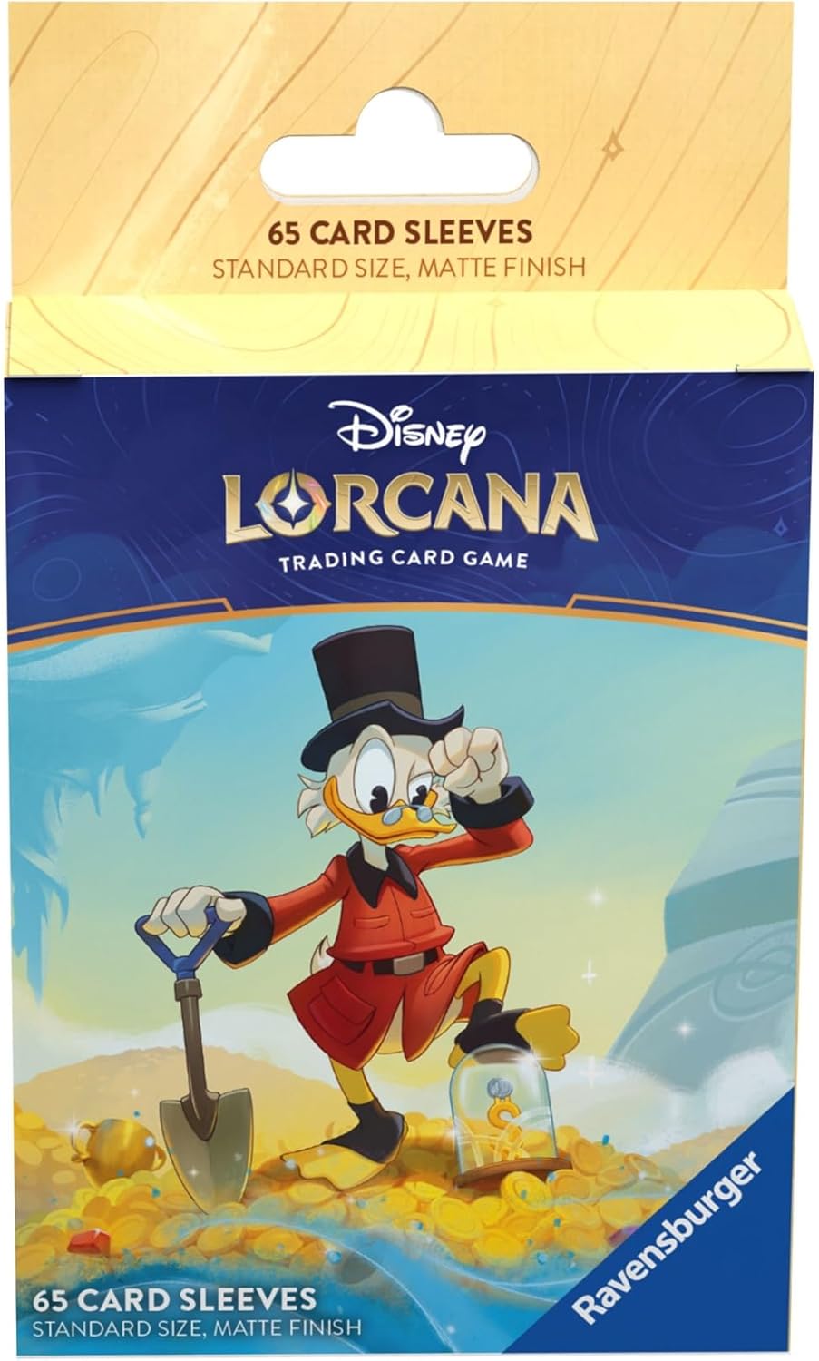 Ravensburger Disney Lorcana TCG Card Sleeves Featuring Scrooge McDuck – Richest Duck in The World by Grace Tran | 65 Protective Sleeves for TCG Decks | Ages 8+