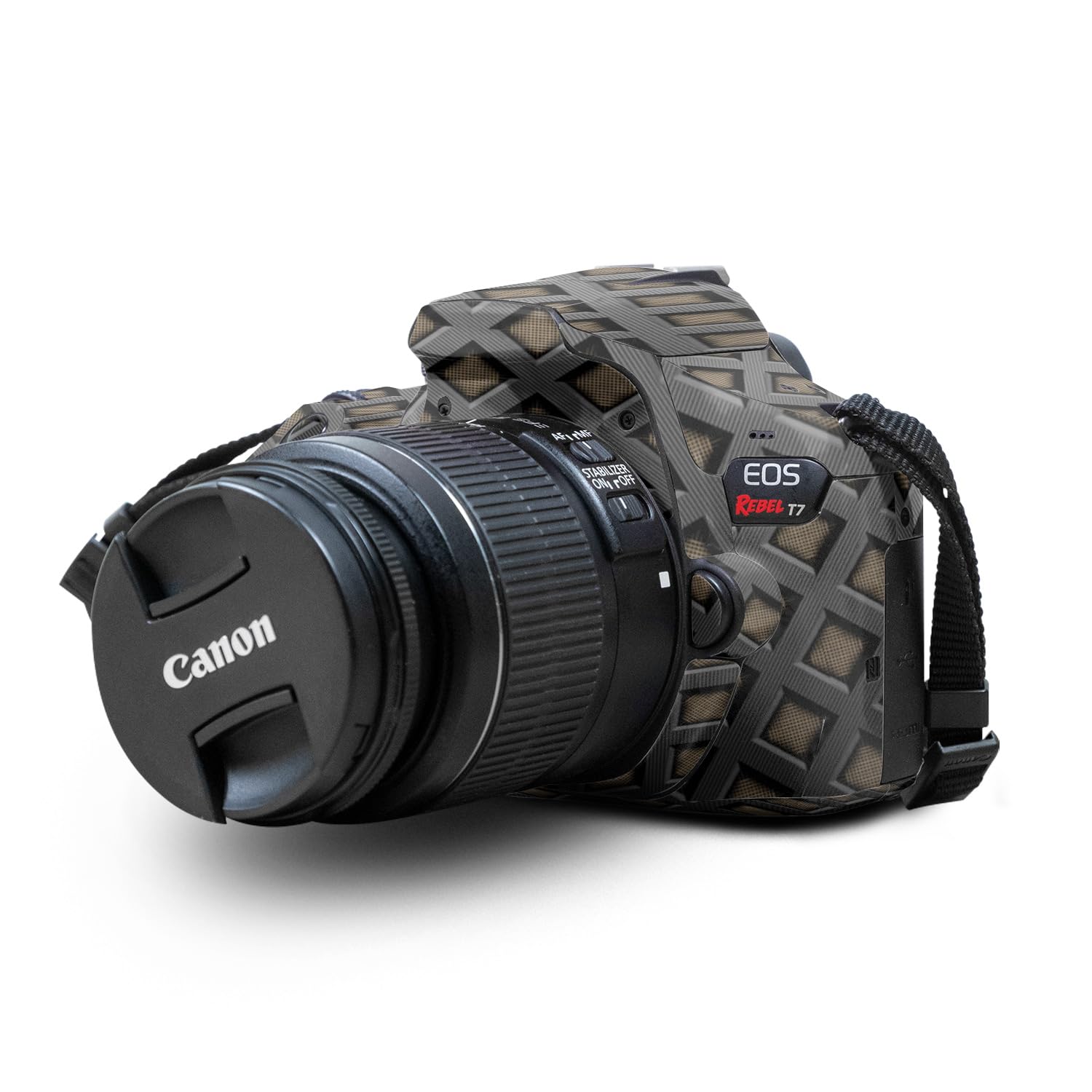 Skin Compatible with Canon EOS Rebel T7 Camera - Black Wall - Premium 3M Vinyl Protective Wrap Decal Cover - Easy to Apply | Crafted in The USA by MightySkins