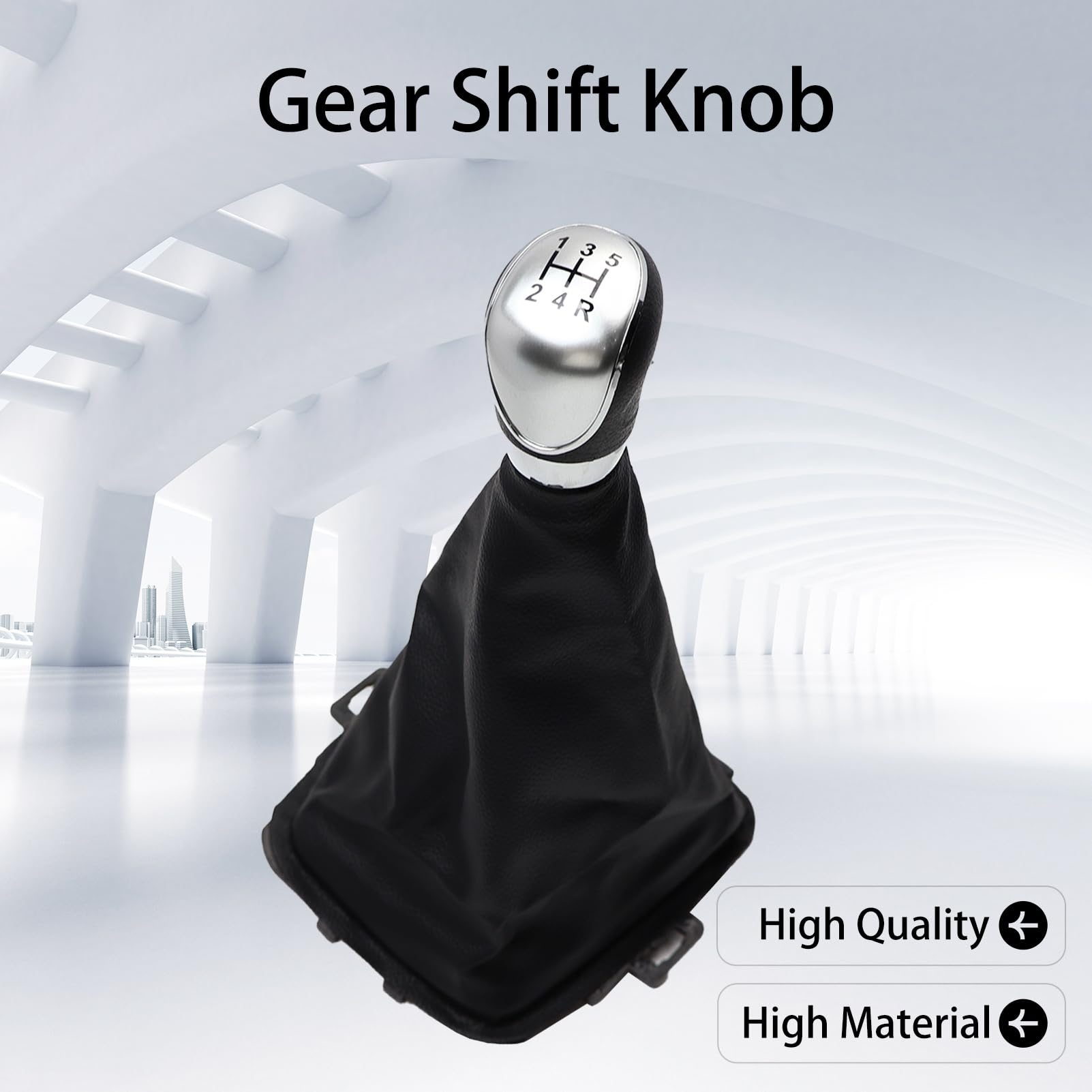 Pomello Cambio Per Ford Fiesta MK5/MK6 2008-2012 - Nero/Argento - Moderno E Pratico - Foto 10