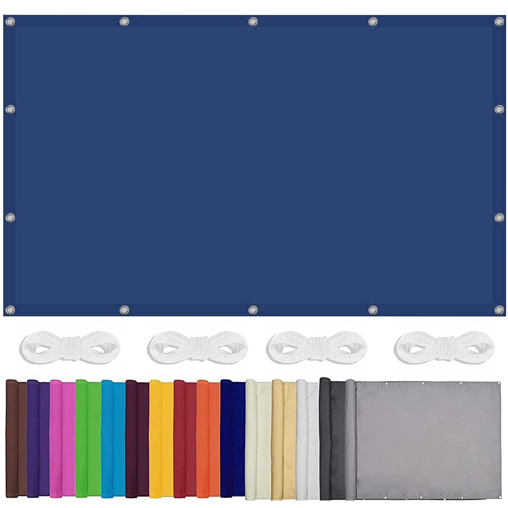 LYGBAOFUL Wodoodporny żagiel przeciwsłoneczny 2x4 m prostokątny baldachim 98% filtr UV Ochrona zewnętrzna na patio ogrodowe Ogród i impreza zawiera 1,5 m liny ciemnozielony