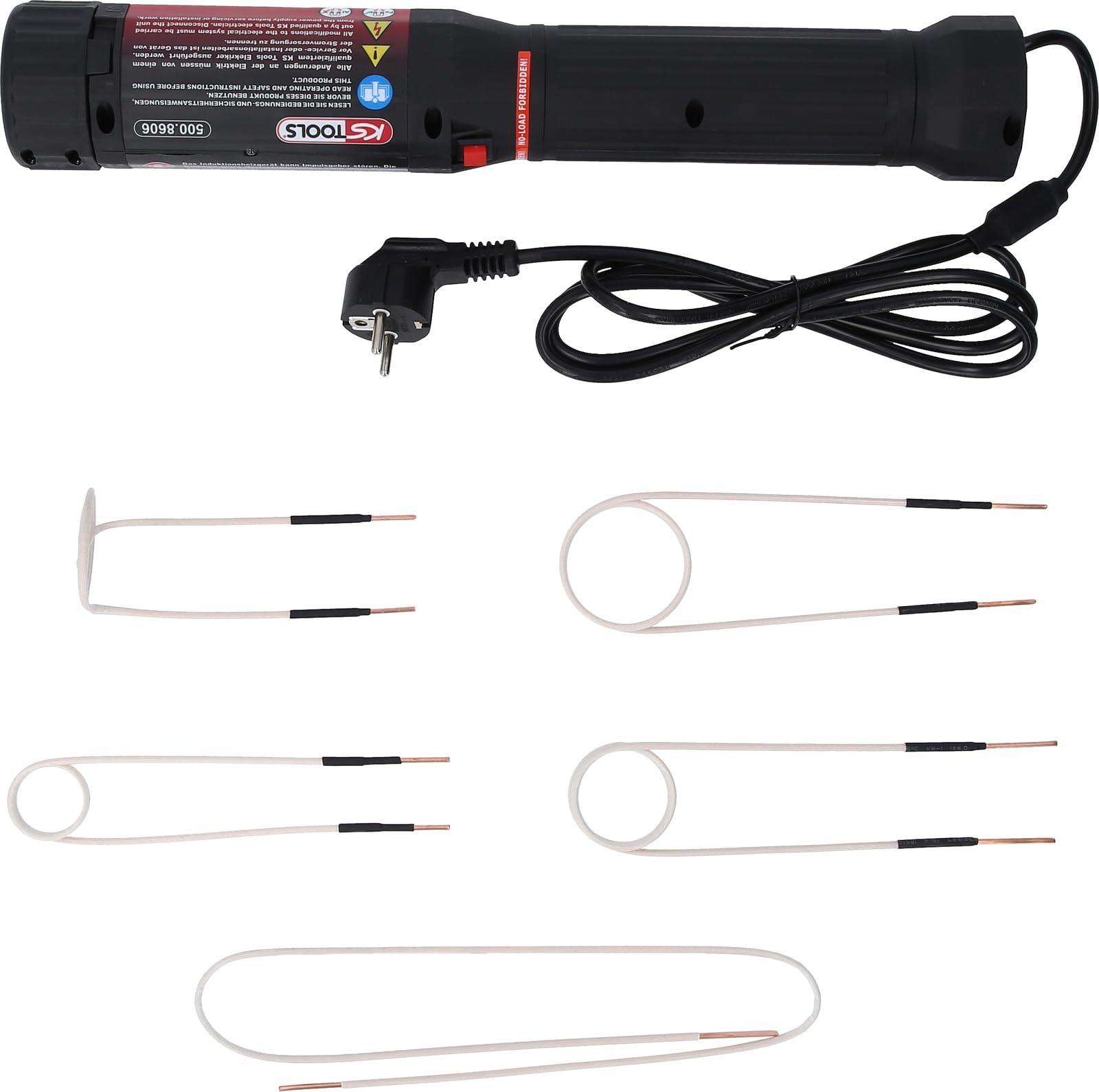 KS Tools 500.8605 Induktions-Heizpistolen-Satz 1000W mit Schnellverriegelung, 6-tlg
