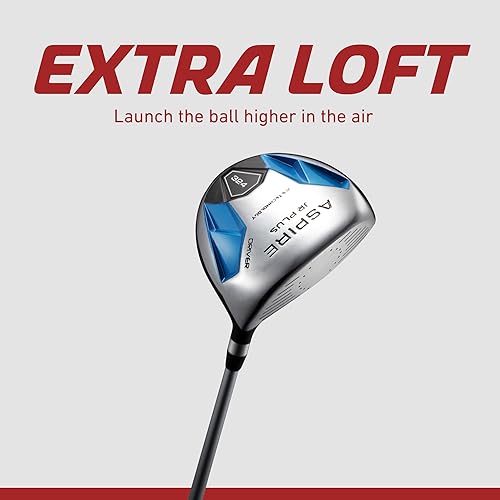 Miniatura 4 de Aspire Junior Plus - Juego completo de palos de golf para niños, niños de 5 años, para niños y niñas, mano derecha, bolsa de golf para niñas reales,