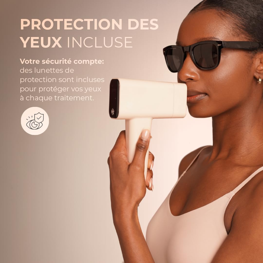 Vulpés Épilation Lumière Pulsée IPL Elysea: Garantie 3 ans | Refroidissement actif | Ultra-rapide & Capteur de teint intelligent | Réduction permanente des poils pour le corps, le visage & le maillot