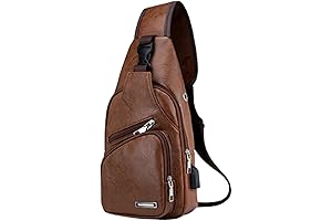 Premium Leather Sling Chest Bag Clearance Sale