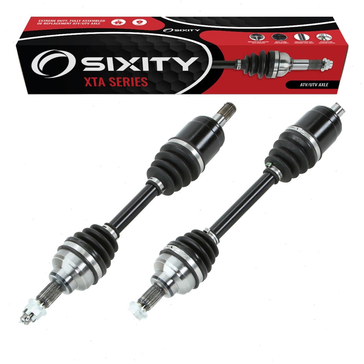 2 pc Sixity XTA Front Left Right Axles compatible with Honda TRX450FE FourTrax Foreman ES TRX450FM S 1998-2004