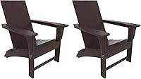 Vista 35 de WestinTrends Ashore Modern - Silla plegable Adirondack para exteriores (juego de 2), color negro