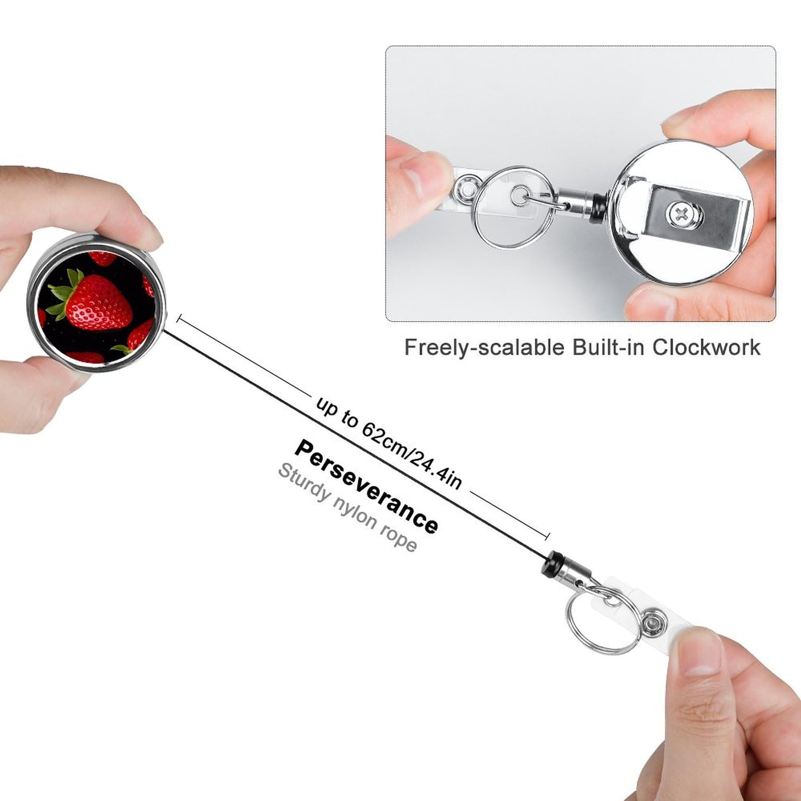 8 Pc Cute Badge Reel Set - Retractable ID Holder With Alligator Clip For Nurses, Teachers, Office - View #9
