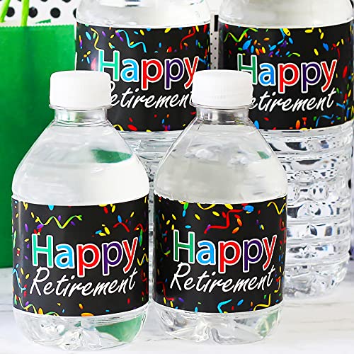 Happy Retirement Party Water Bottle Labels - 24 Stickers #TOP1