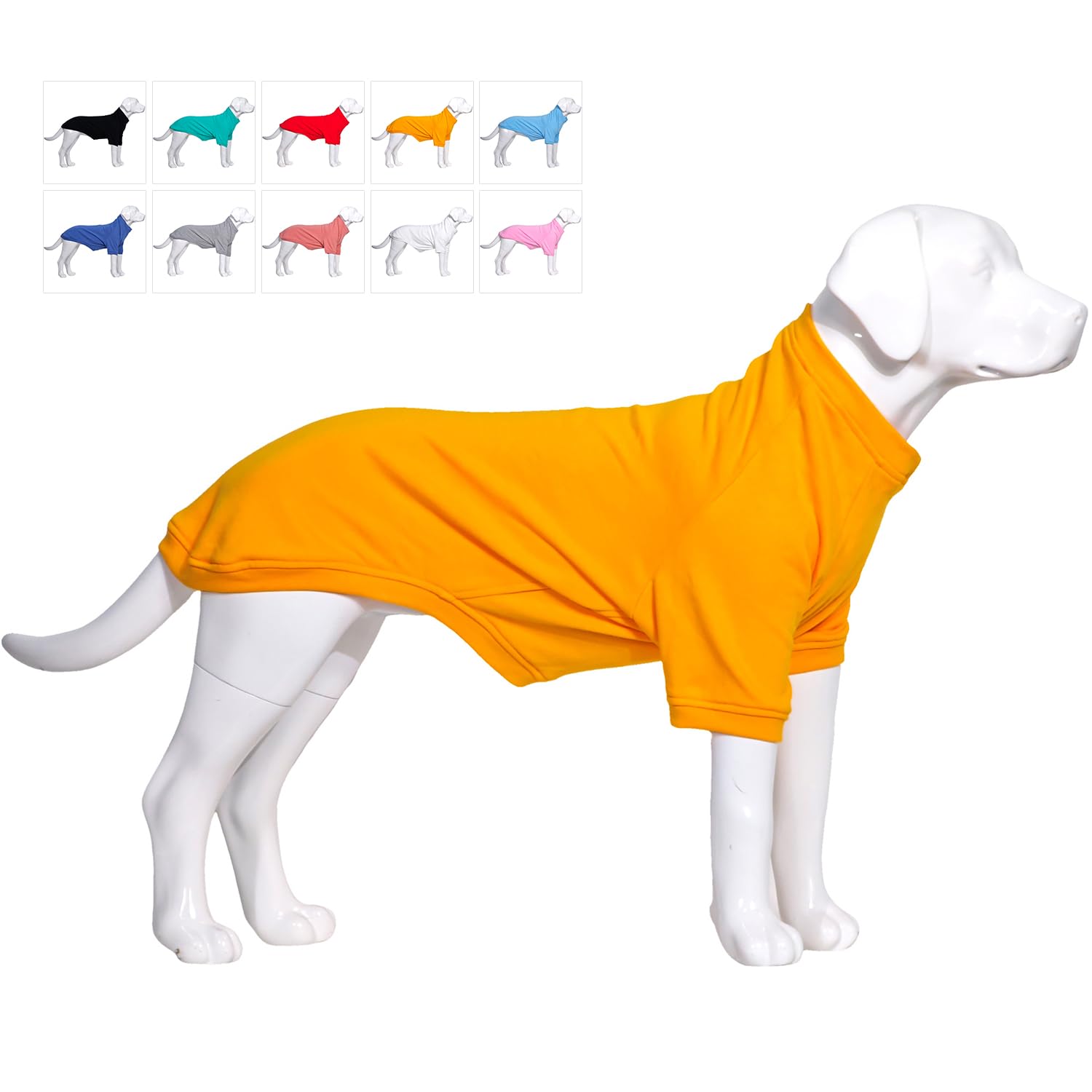 Lovelonglong Dog Pullover Sweatshirt Autumn Winter Cold Weather Dog T-Shirts for Small Medium Large Size Dogs Chihuahua Clothes Orange XS