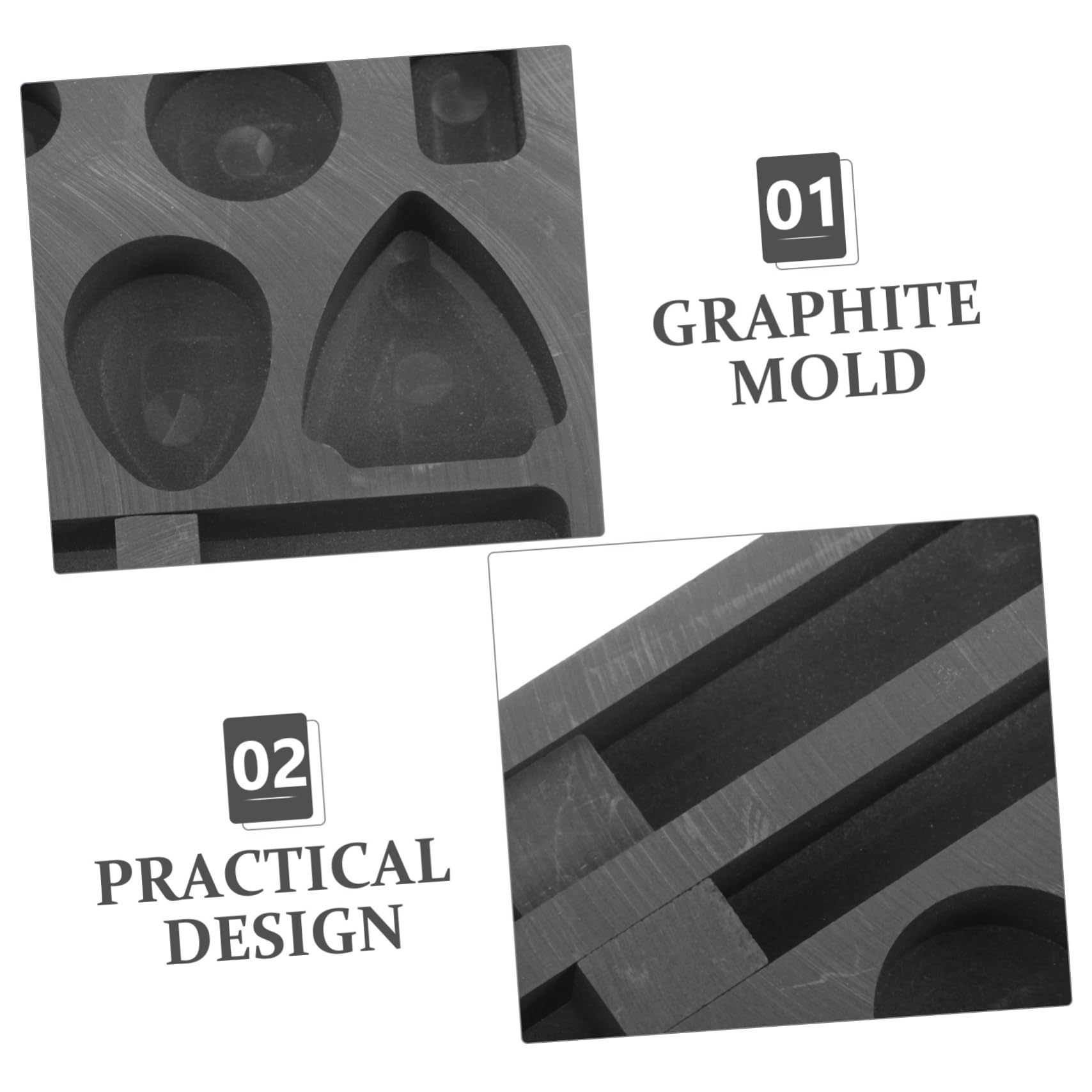 Lot De 5 Moules De Moulage De Métaux Moules À Lingots De Graphite Raffinage De Ferraille Pour La Fusion De Petits Volumes