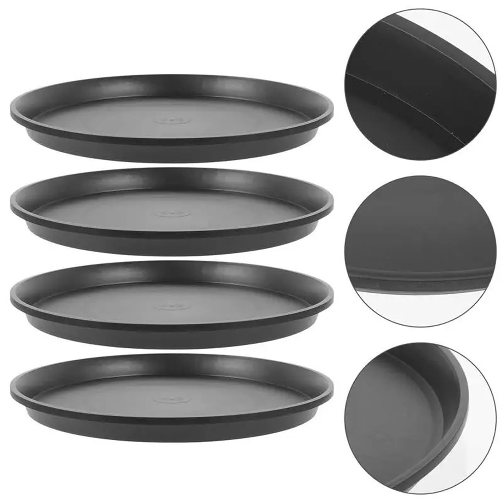 Bandeja para Plantas Platos for Plantas, platillos for Interiores, Forma Redonda, bandejas for Plantas, platillos Grandes for atrapar Platos al Aire Libre, 4 Uds. para Plantas,Macetas