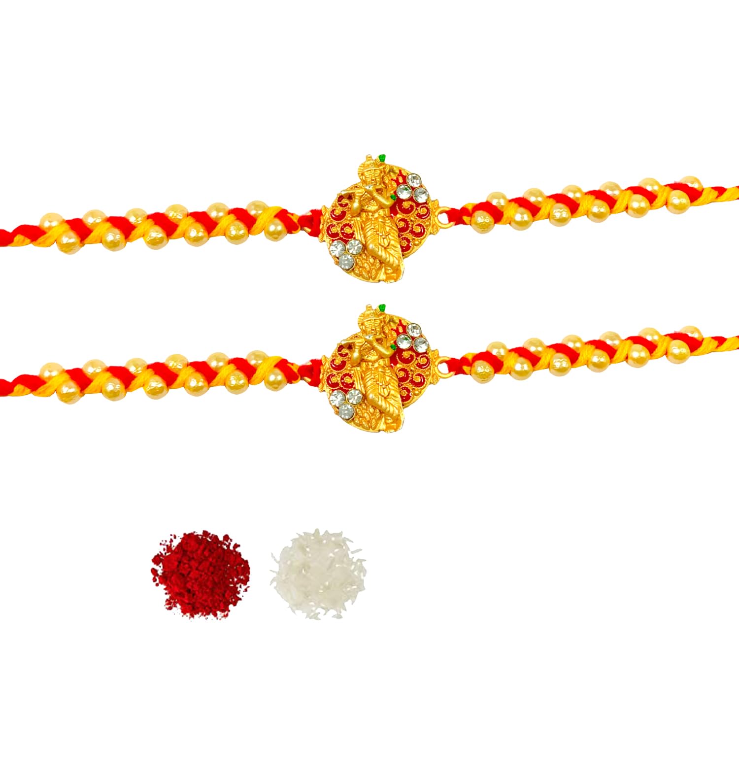 Evisha 2 Pcs Krishna Cushion Packaging Brother Rakhi For Brother | Rakhi For Bhai | Rakhi For Bhaiya Rakhi with Roli Chawal Packet- R-252-Two (B0C9R6LRZV) Amazon Price History, Amazon Price Tracker