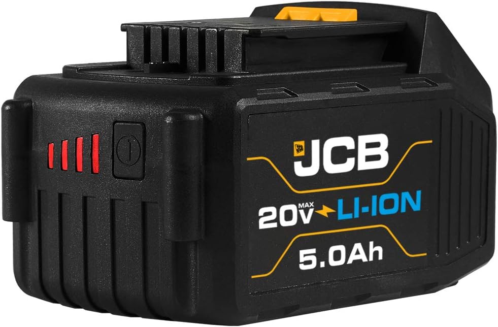 Exсluѕіvе Dіѕсоunt 🔥 Jcb Tools - 20V Lithium-Ion Battery 5.0Ah With Charge Remaining Indicator - For Jcb 20V Power Tools - Drill, Jigsaw, Recip Saw, Circular Saw, Multi Tool, Miter Saw, Angle Grinder, LED Work Light