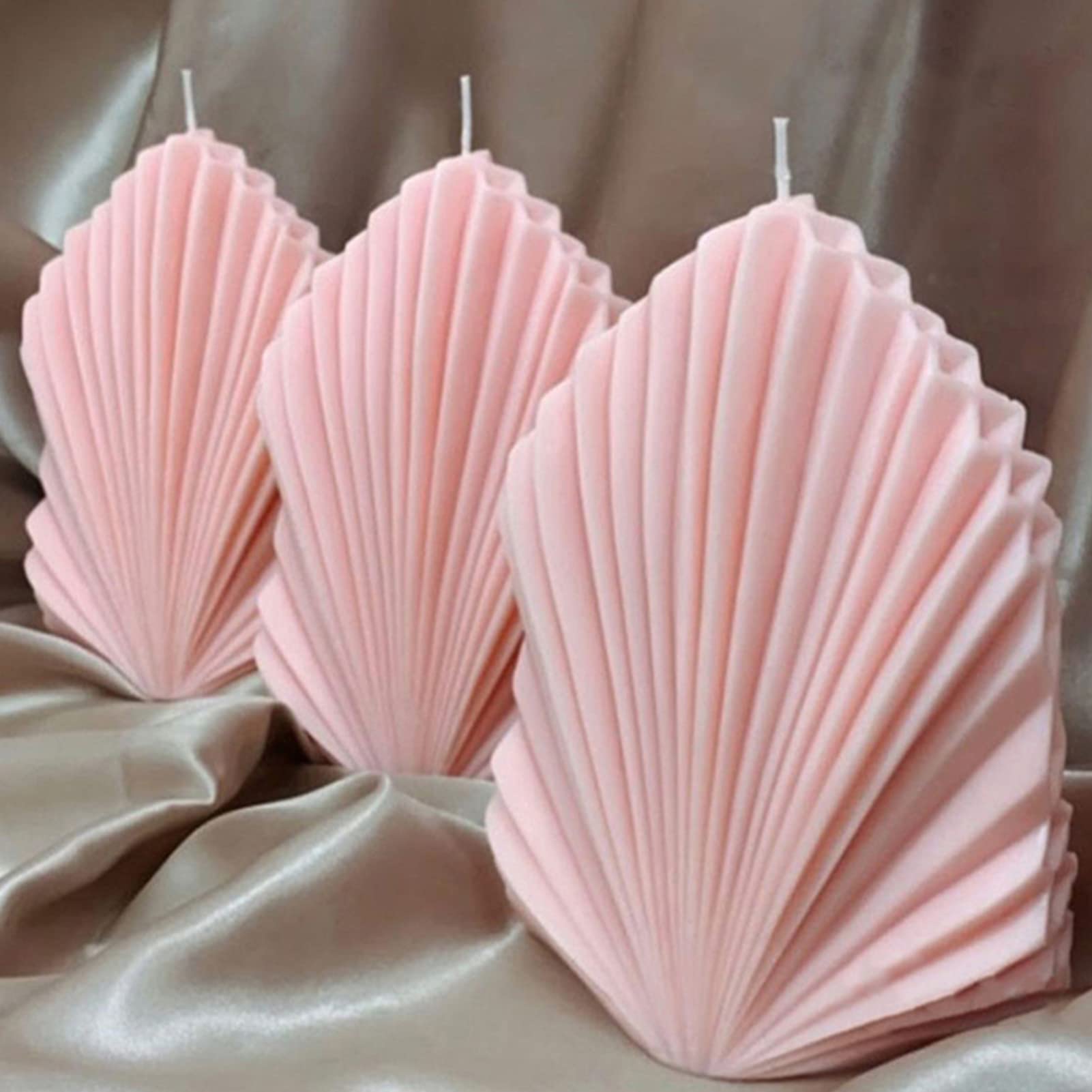 TROYSINC Stampo in silicone per candele 3D a forma di conchiglia, per aromaterapia, fai da te, per aromaterapia, a forma di candela