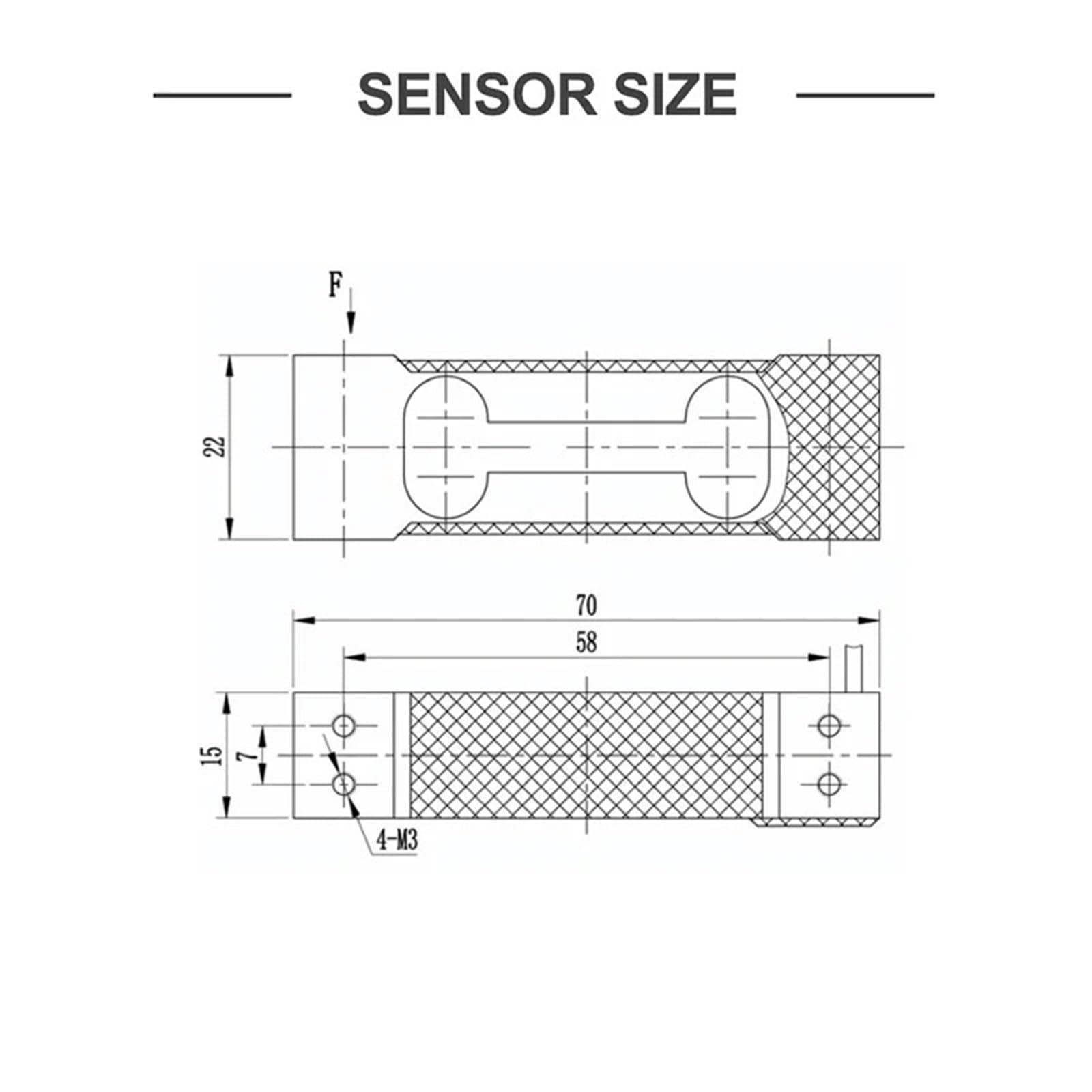 Célula de carga con sensor de pesaje de punto único de aluminio de alta precisión P70, 1 unidad, for balanza electrónica, báscula de precios, plataforma pequeña(2KG)
