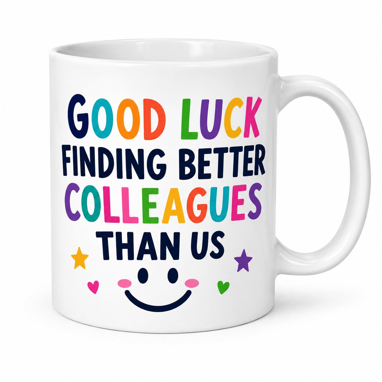 SASSY SIPS Good Luck Finding Better Colleagues Than Us Mug | Funny Leaving Job Coffee Cup | Farewell Coworker Gift | Office Goodbye Present | Colourful Ceramic Tea Mug, 11oz