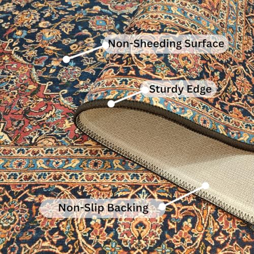 Image of ishro home 5x7 Feet 3D Jet Multi Printed Carpet Rug Runner and Carpets for Bedroom /Living Area /Home with Anti Slip Backing (Panel Harmony, 5x7 fts)