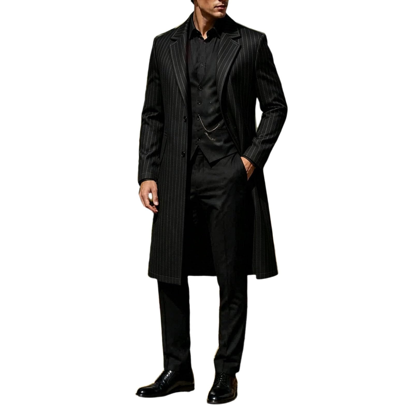 Costume Gotico Uomo, Costumi Halloween Cappotto Lungo