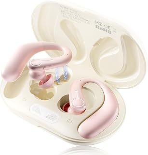 Hearing Aids, Hearing Aids for Seniors with Automatic Noise Cancelling for the Hearing Loss, Rechargeable Bluetooth Hearing Amplifiers with APP Volume Control, Premium Comfort Design and Wear (pink)