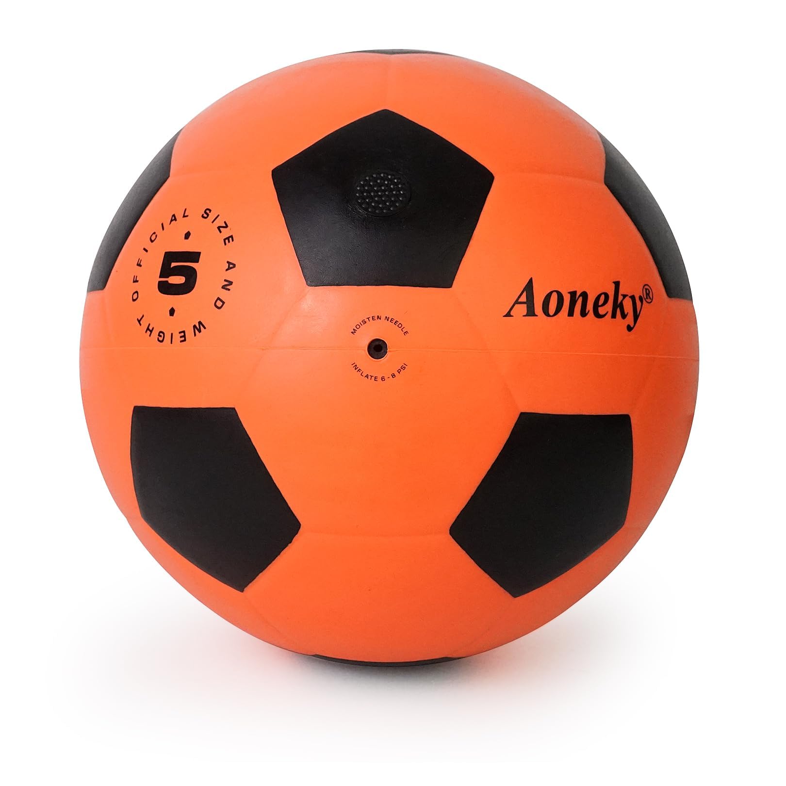 Aoneky Size 5 Flashing Rubber Glow in The Dark Light Up Soccer Ball