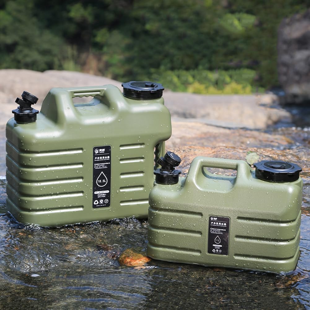Umikk Tanica per acqua con rubinetto 10 – 18 l, tanica per acqua potabile senza BPA, tanica portatile multiuso per acqua, serbatoio dell'acqua da campeggio con manici