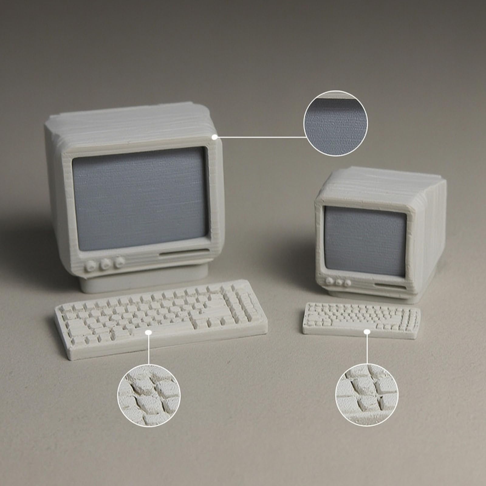 ミニチュアパソコン Amazon.co.jp: FytStycale キー付きミニチュアPC レトロ ドールハウス