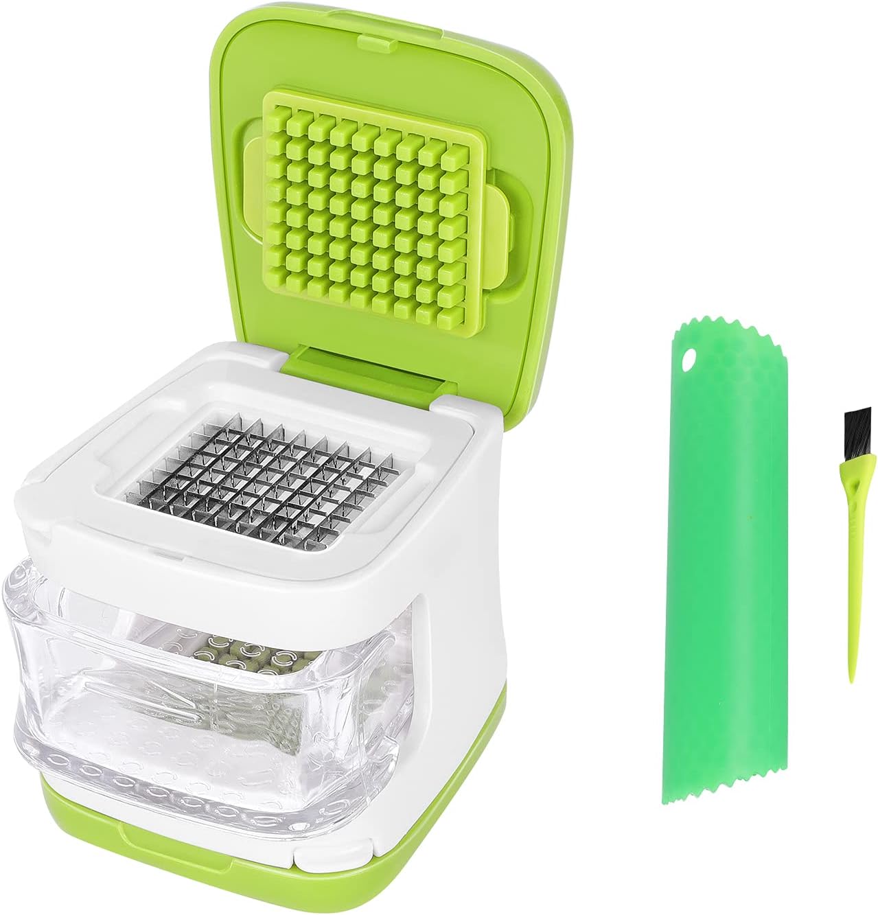 Wisekoti Updated Garlic Press&Peeler Set- Convenient Dicing and Slicing. Chopper, Masher & Crusher, Mincer and Paste: Home & Kitchen