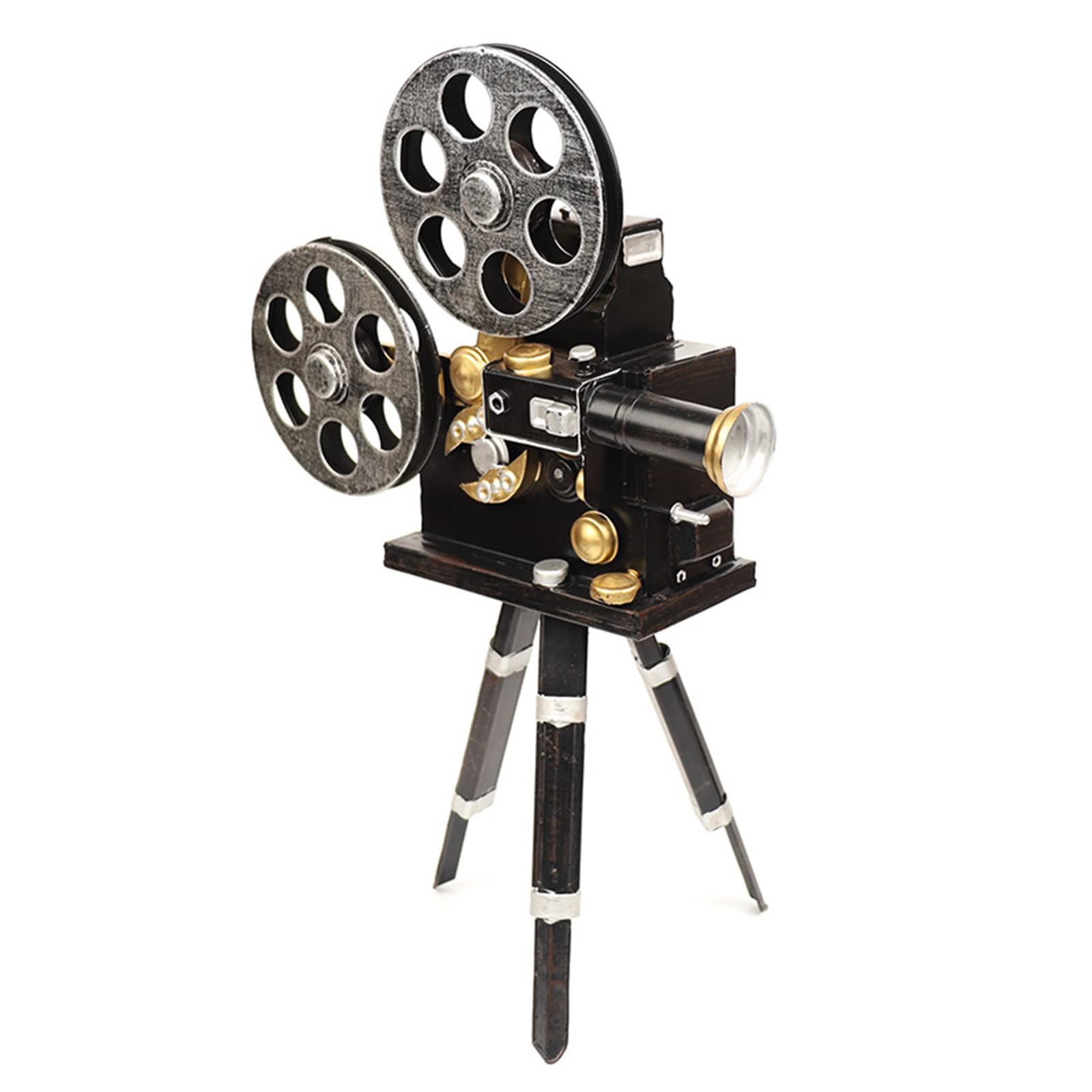 ZXNQ Vintage handmade projector model Retro nostalgic cinema bar photography props wrought iron decorations